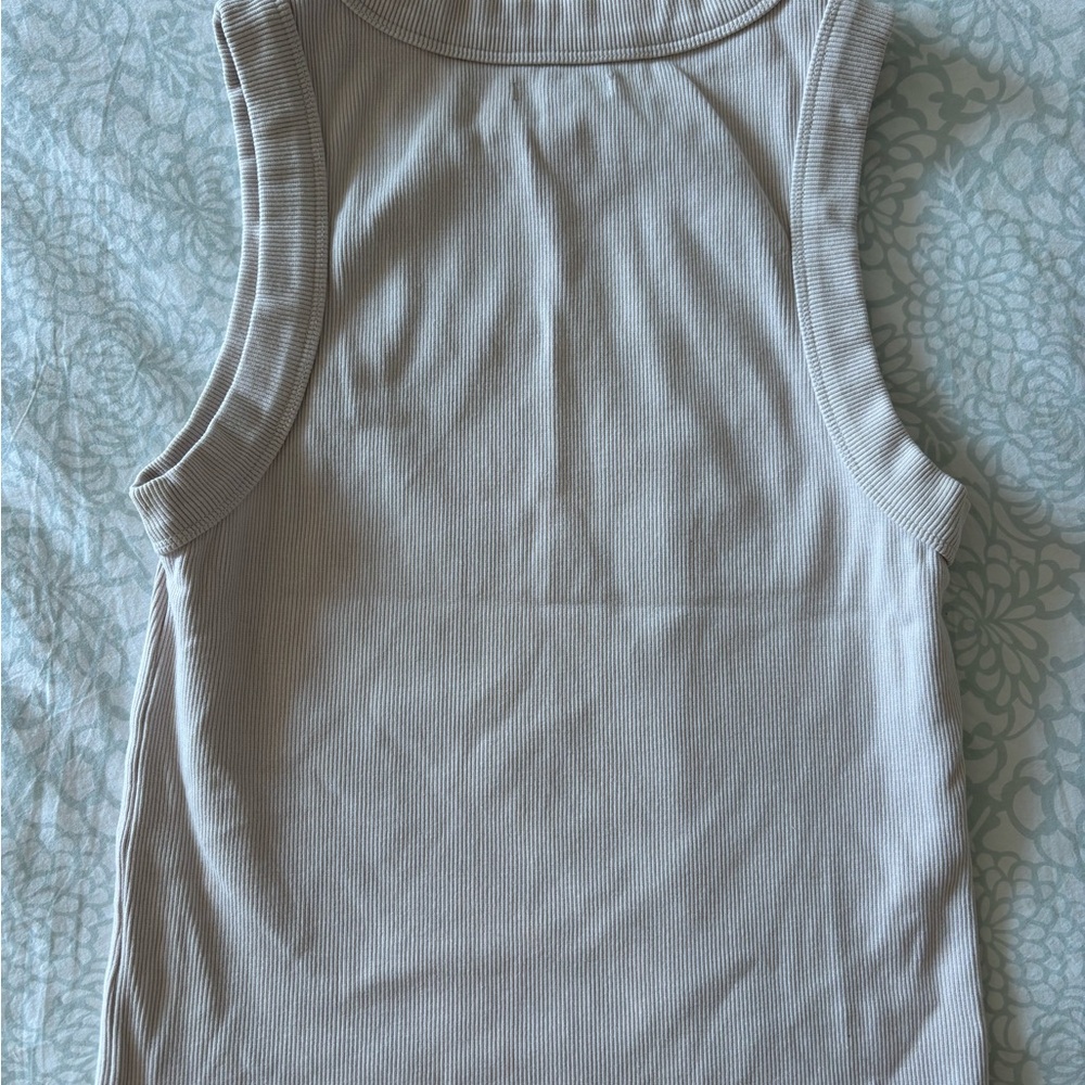 Neuw Light Beige Ribbed Top - Picture 2 of 3